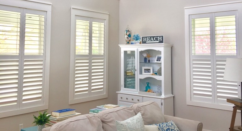 San Antonio Texas shutters in living room